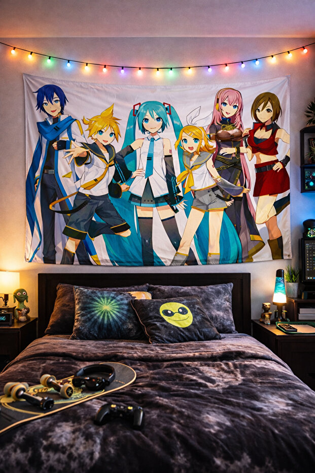 Hatsune Miku and Friends Wall Cloth Wall Tapestry Wall Hanging