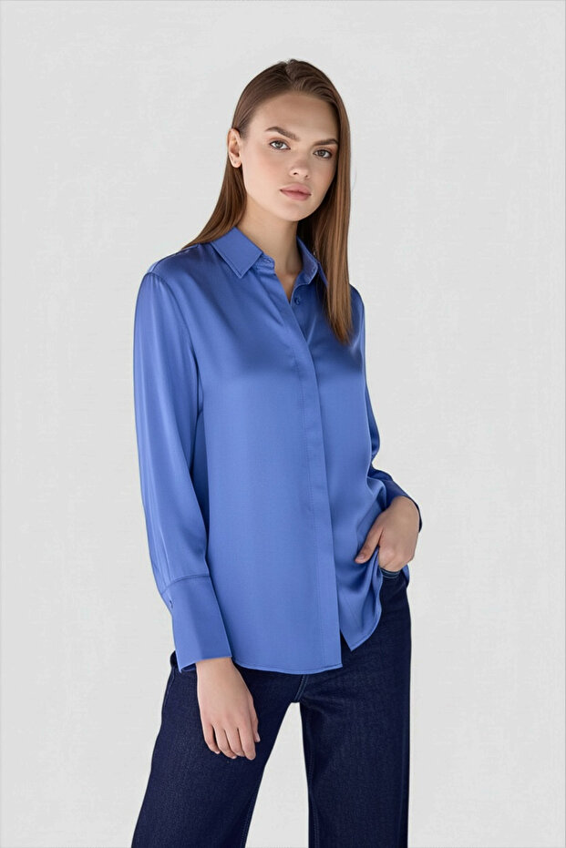 Rayon Dökümlü Gömlek - 4