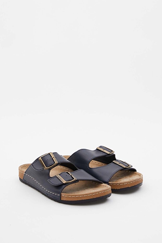 Men's Double Buckle House Slippers – Stylish Design with Adjustable and Comfortable Fit - 2