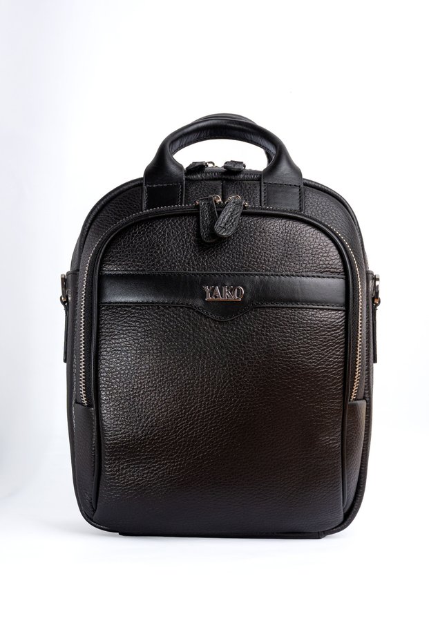 Men's Bag with Real Leather Pocket Strap