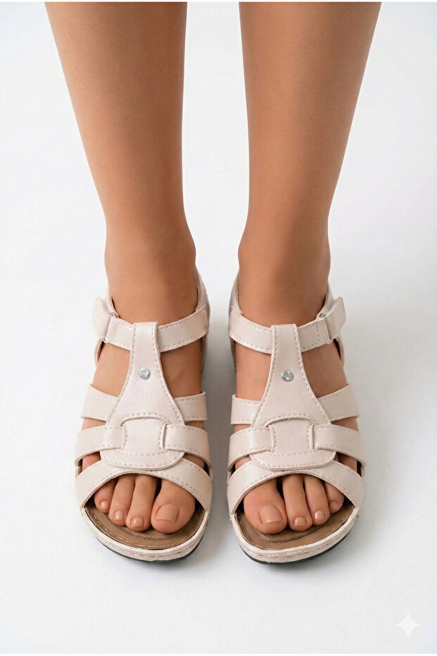 Orthopedic Sole Velcro Sandals Stylish Modern Daily Sandals