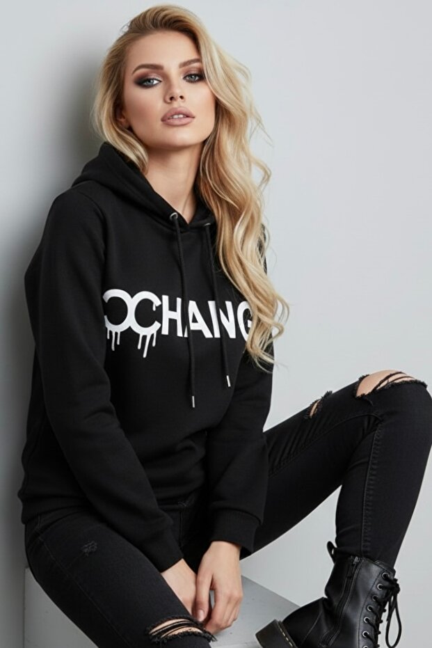 Chance Printed 3 Yarn Fabric Hoodie Sweatshirt