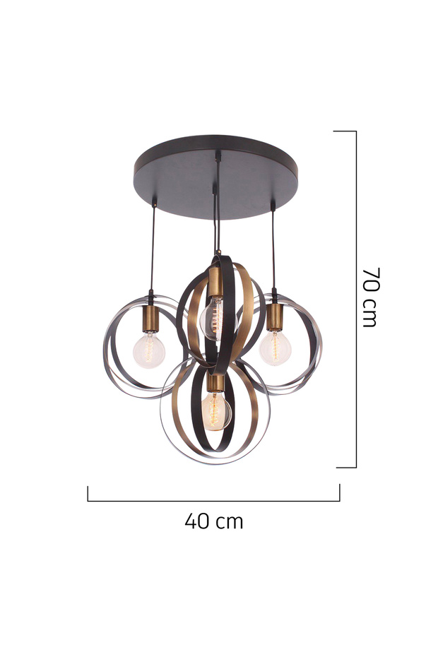 Avanos 4'Lü Modern Retro Sarkıt Mutfak Salon Avize - 3