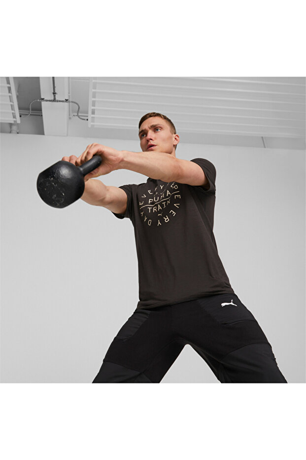 تي شيرت تدريب رجالي - أسود - 1