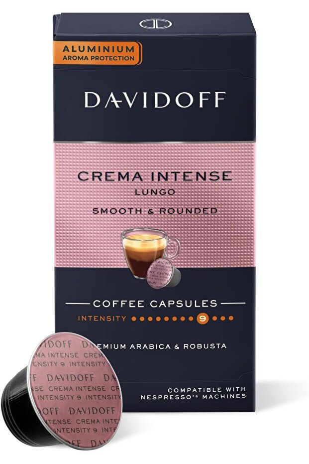 Cafe Crema Intense Lungo coffee capsules, 10 capsules x 5.5g