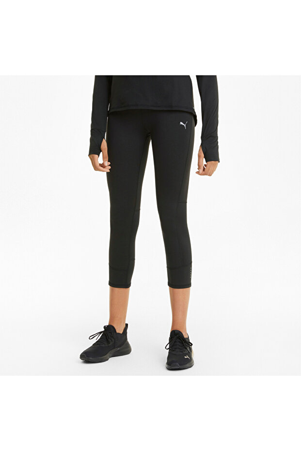 Womens Favourite 3/4 Running Leggings - Black