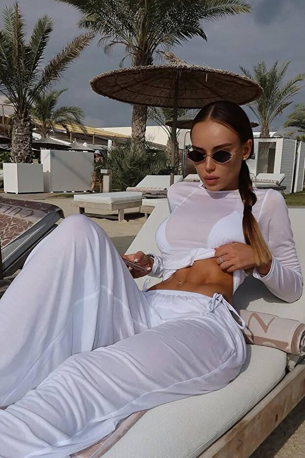 İnna Double Beach Dress - White