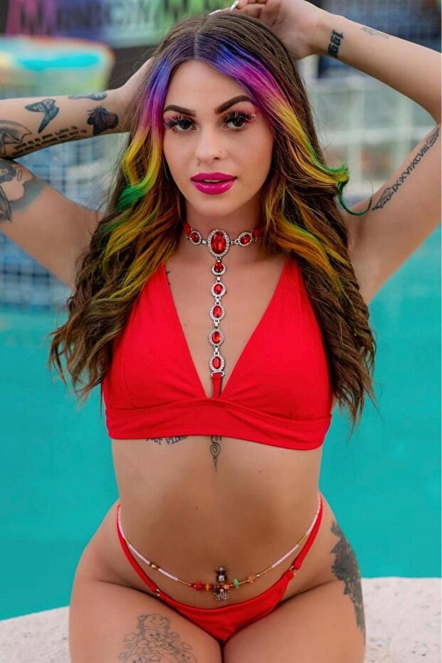 Rose Love Basic Bikini - Kırmızı - 1