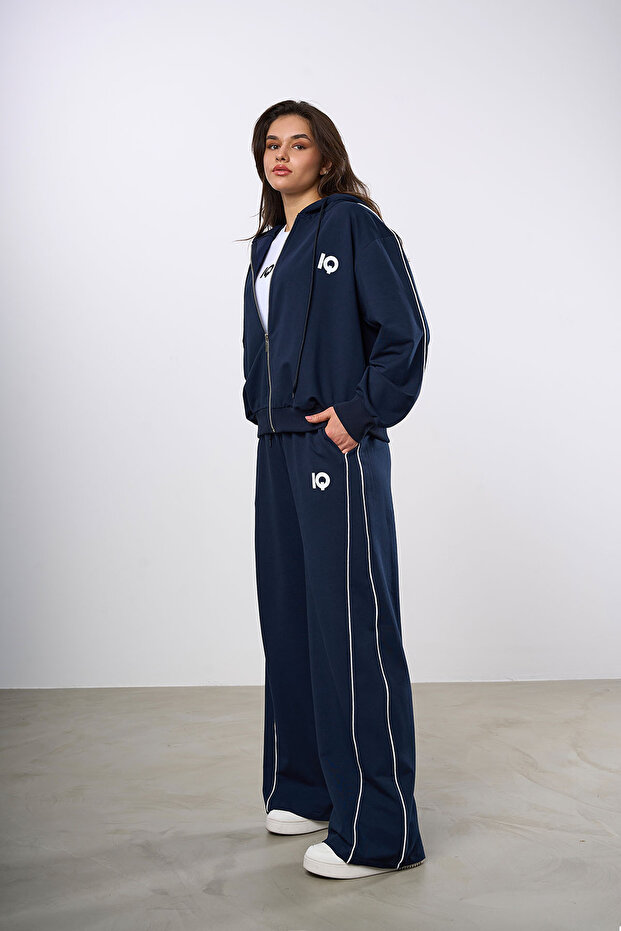 3lü Kapşonlu Eşofman Takım - Lacivert - 6