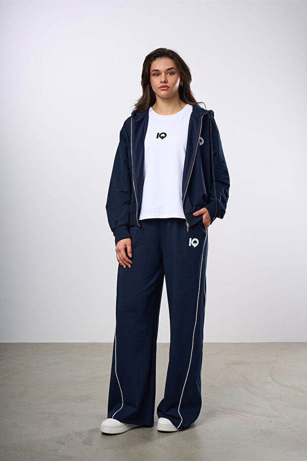 3lü Kapşonlu Eşofman Takım - Lacivert - 2