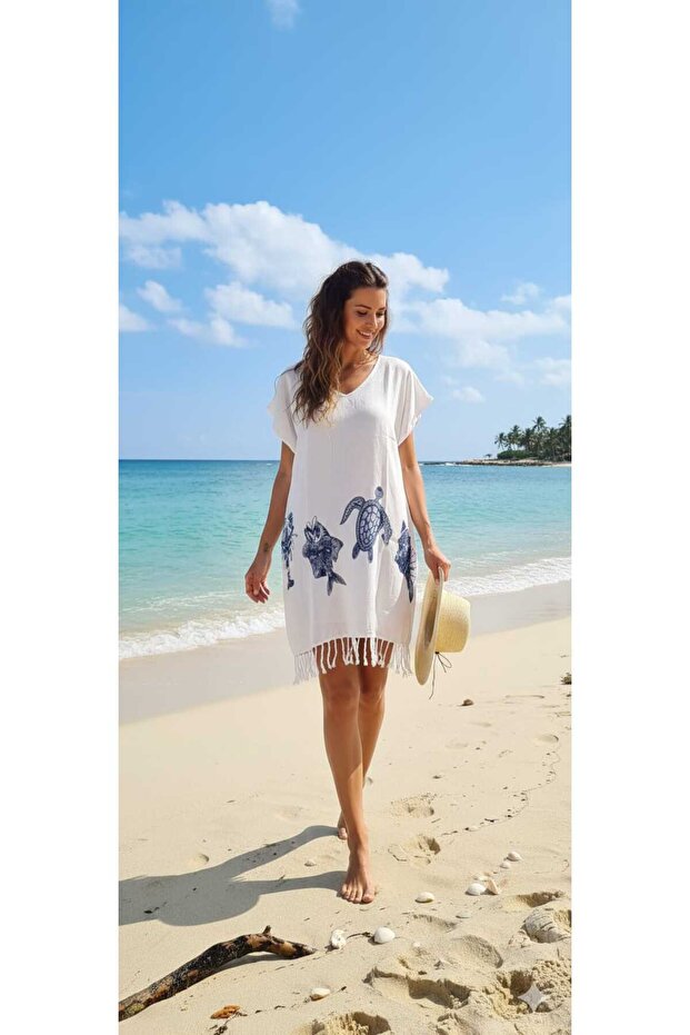 Oyster Pattern Bamboo Pestemal Dress
