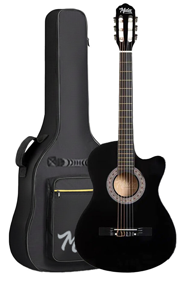 Cg-390bk-xbag Siyah Klasik Gitar 4/4 Sap Ayarlı Kesik Kasa Full Set (ÇANTA TUNER ASKI CAPO PENA) - 4