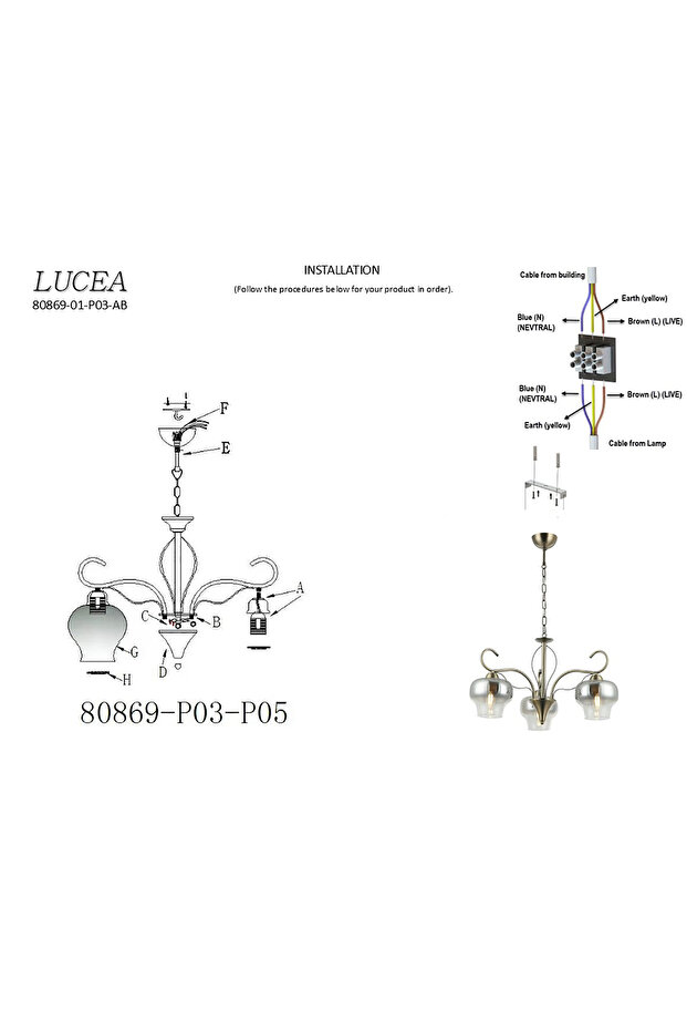 ALCA 3 LU AVIZE 3XE27 - 2