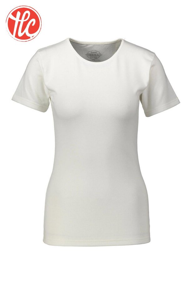 Yıldız 2325 Women's Ecru Anti-Sweat Warm Short Sleeve Thermal Underwear