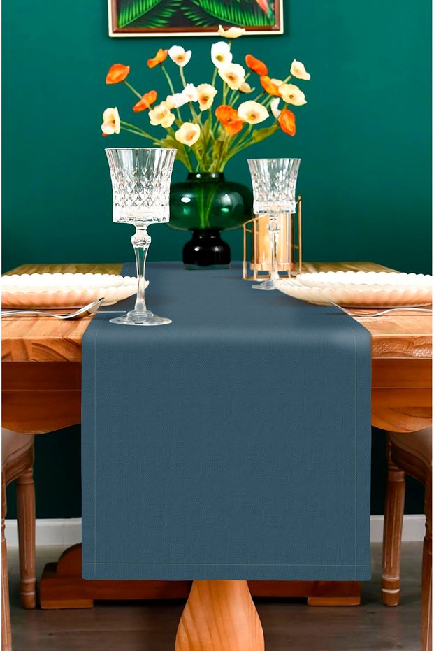 Canvas Liquid-Proof Stain-Resistant Runner Indigo 40 X 150cm