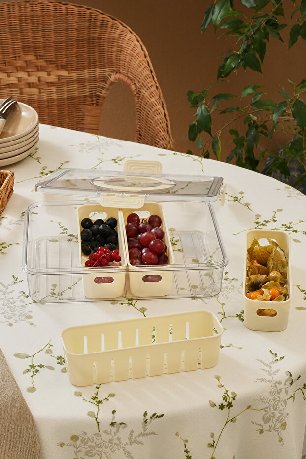 حاوية تخزين مستطيلة محمولة من سوزي بأربعة أقسام عمودية - 6