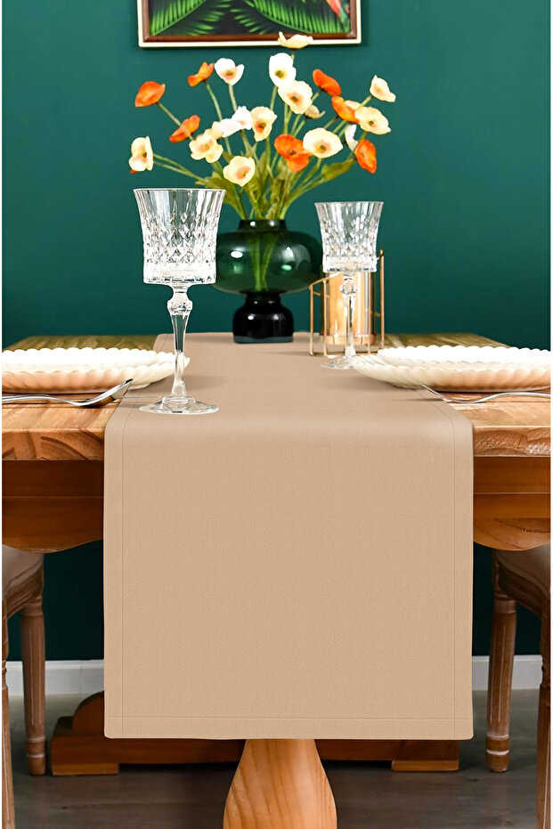 Canvas Liquid-Proof Stain-Resistant Runner Light Beige 40 X 150cm