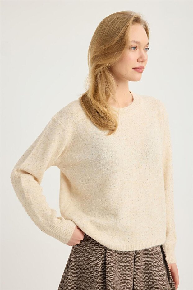 Kırma Boncuklu Triko - 3