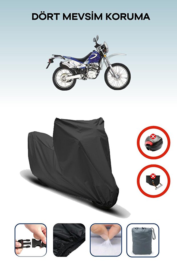 Black Rear Bag Lock Incompatible with Kanuni Cheetah 125 Compatible Motorcycle Tarpaulin, 4 Seasons