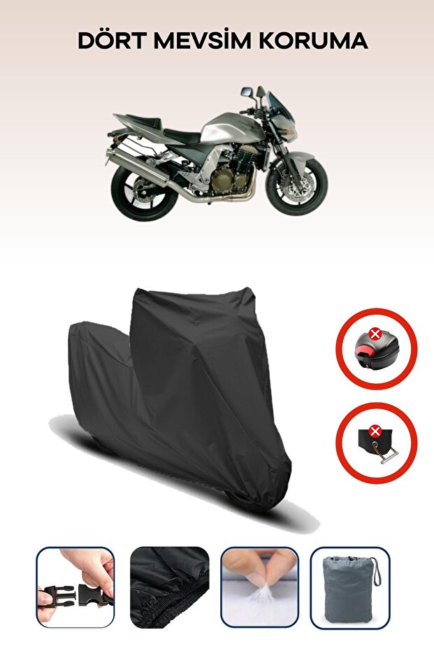 Black Rear Bag Lock Incompatible with Kawasaki Z 750 Compatible Motorcycle Tarpaulin, 4 Seasons