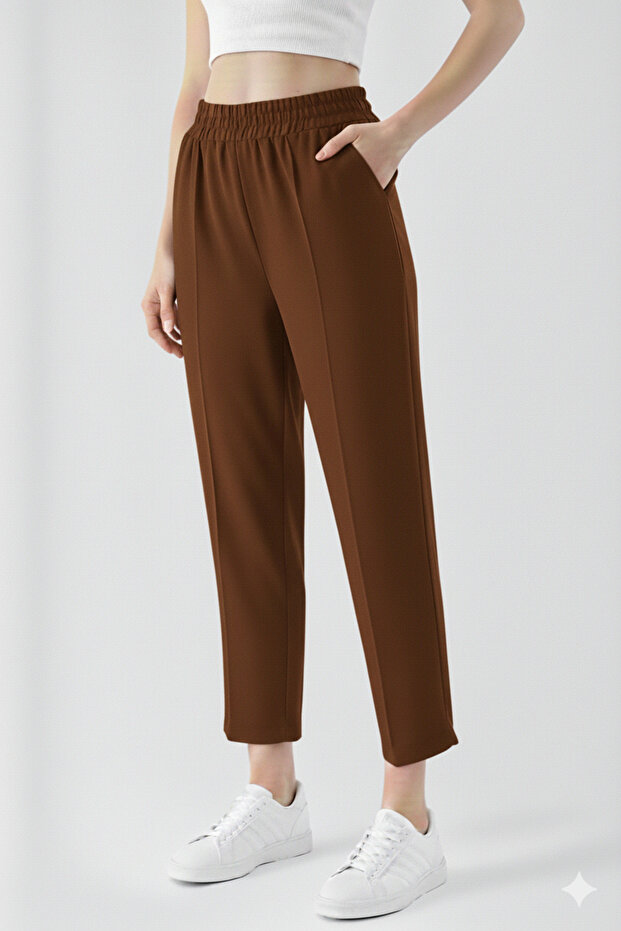 Modal Fabric Jogger High Waist Cut Pants