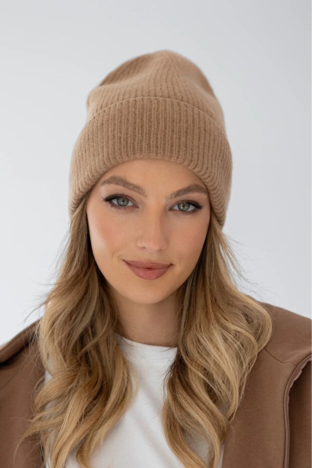 Unisex Premium Beanie Hat - Cashmere Textured Soft Knitted Winter Hat
