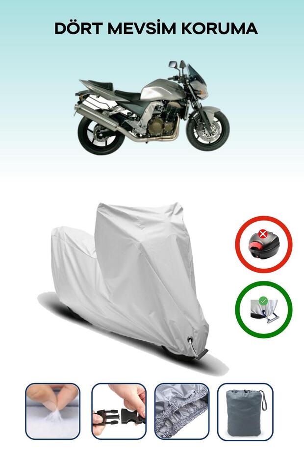 Gray Lock Compatible Kawasaki Z 750 Compatible Motorcycle Tarpaulin Waterproof
