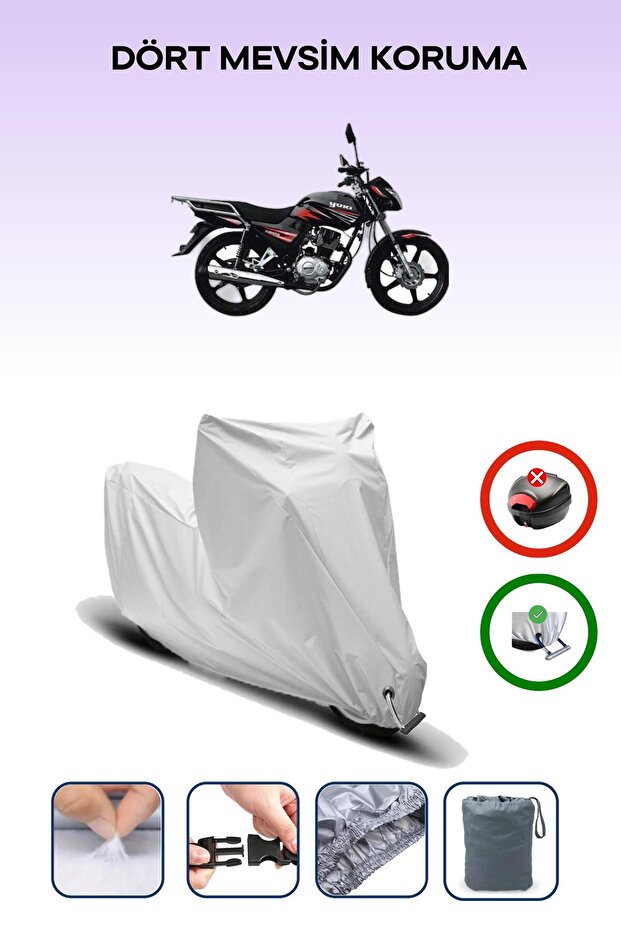 Gray Lock Compatible Yuki Forza 100 Compatible Motorcycle Tarpaulin Waterproof