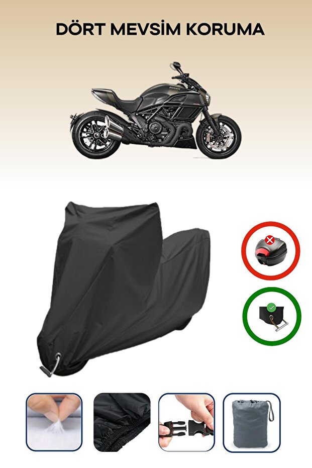 Black Lock Compatible Ducati Diavel Dark Compatible Motorcycle Tarpaulin Waterproof