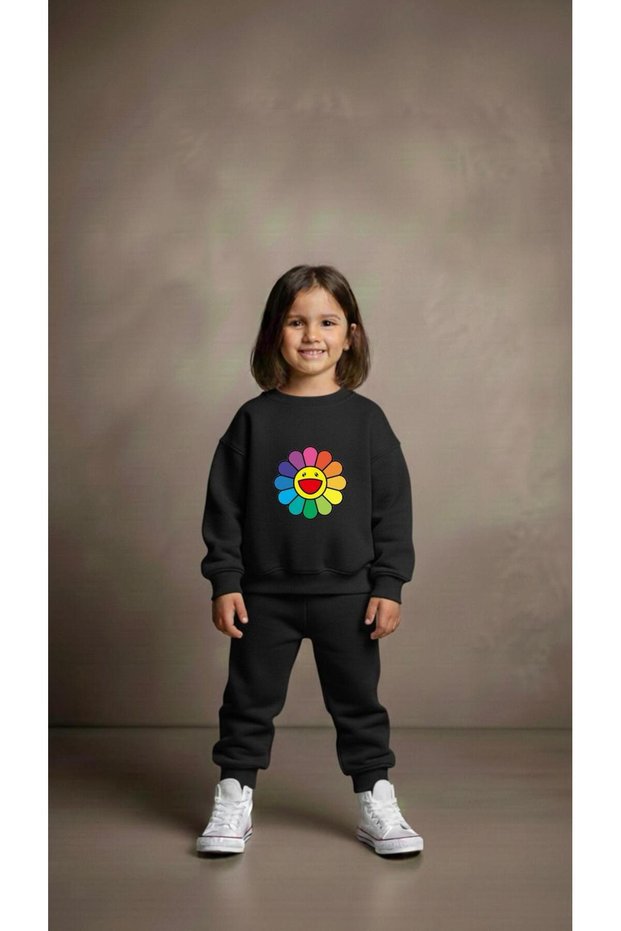 Team Sweatshirt Ay Flower Colorful V1 Ba Printed Iz Boys Crew Neck3 4-5-6-7-8-9-10-11-12Years
