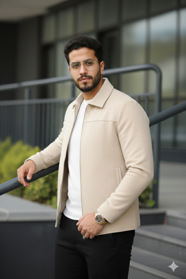 Men's Sports Crop Cashmere Jacket
