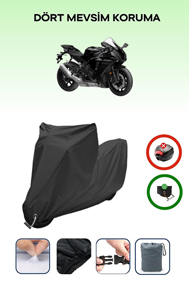 Black Lock Compatible Yamaha Yzf R1 Compatible Motorcycle Tarpaulin Waterproof