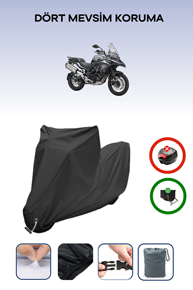 Black Lock Compatible Rks Trk502 X Compatible Motorcycle Tarpaulin Waterproof