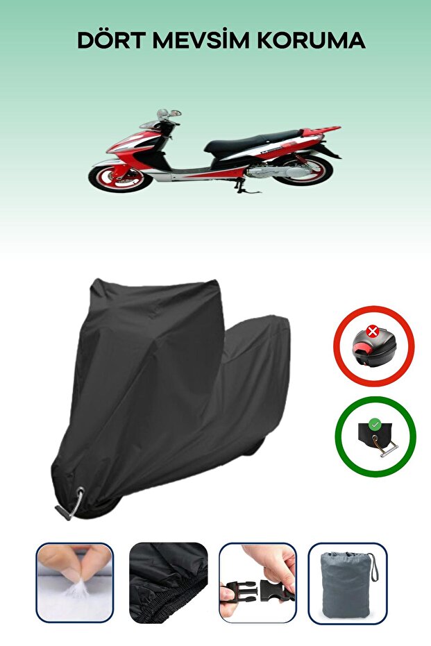 Black Lock Compatible Mondial 151 Rs Compatible Motorcycle Tarpaulin Waterproof