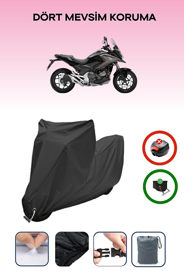 Black Lock Compatible Honda Nc 750 X Compatible Motorcycle Tarpaulin Waterproof
