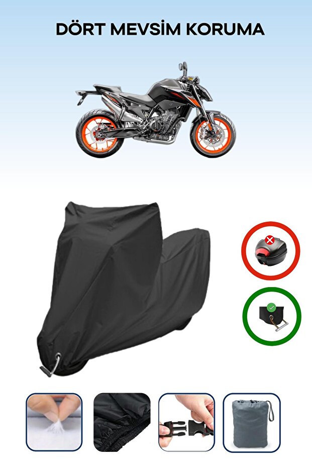 Black Lock Compatible Ktm 790 Duke Compatible Motorcycle Tarpaulin Waterproof