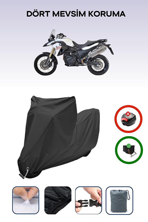 Black Lock Compatible Bmw F 800 Gs Compatible Motorcycle Tarpaulin Waterproof