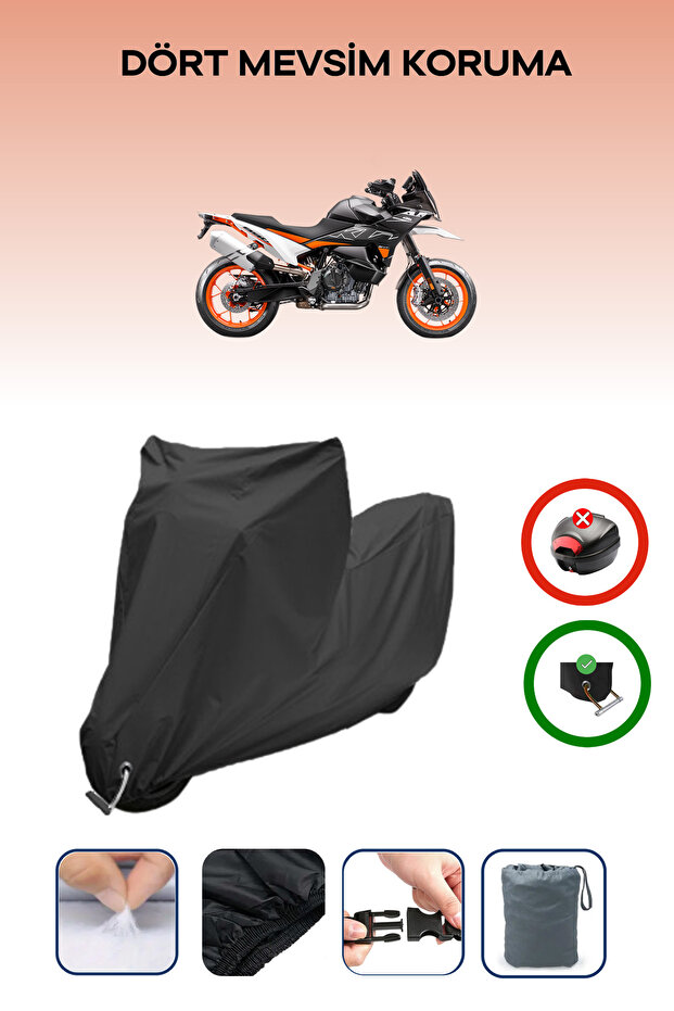 Black Lock Compatible Ktm 890 Smt Compatible Motorcycle Tarpaulin Waterproof
