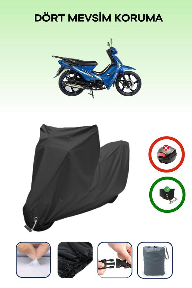 Black Lock Compatible Arora Ar 50-50 Hurricane Compatible Motorcycle Tarpaulin Waterproof