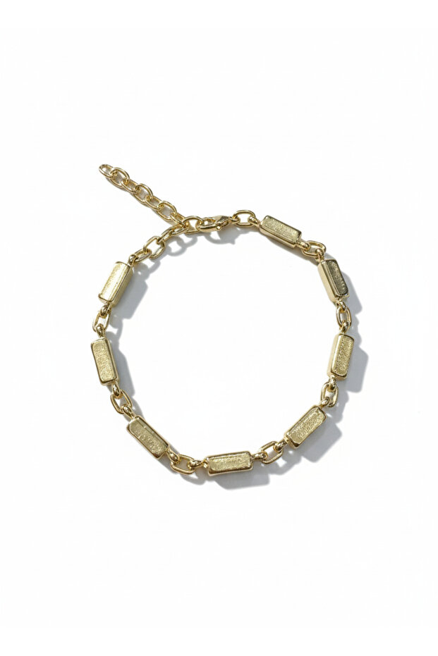 Gold Color Casting Bracelet Rectangular Shaped