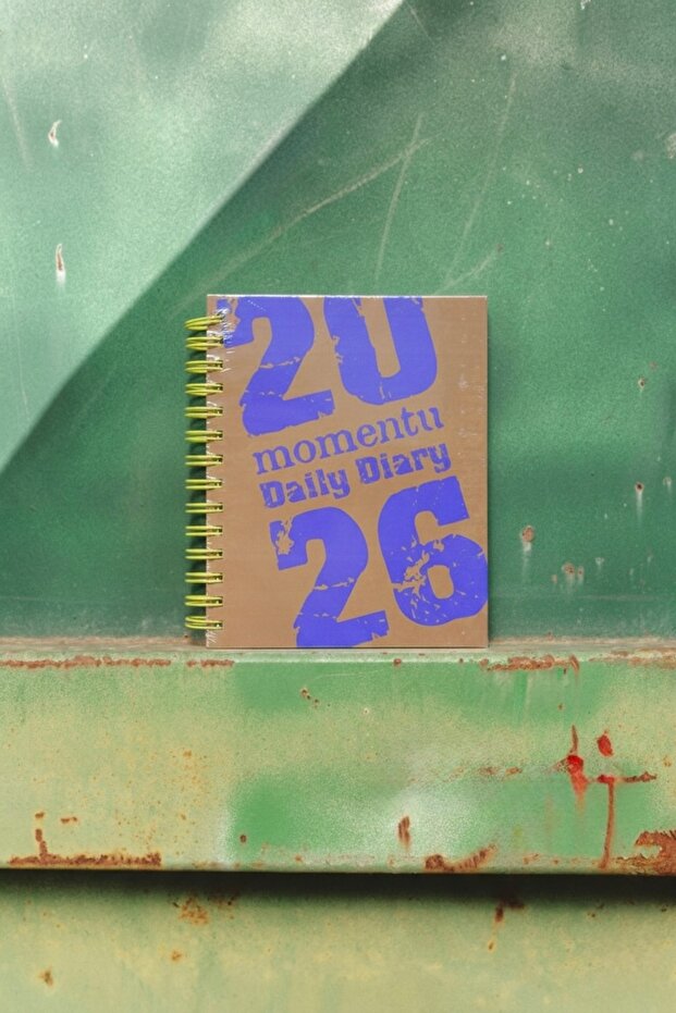 2026 Daily Agenda Y2K Moment Beige Beige Milk Brown Hard Cover Spiral Bound