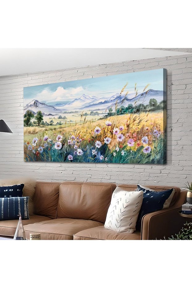 Vintage-Style Minimalist Canvas Artwork 50x100 cm – Personalized Framed Decor