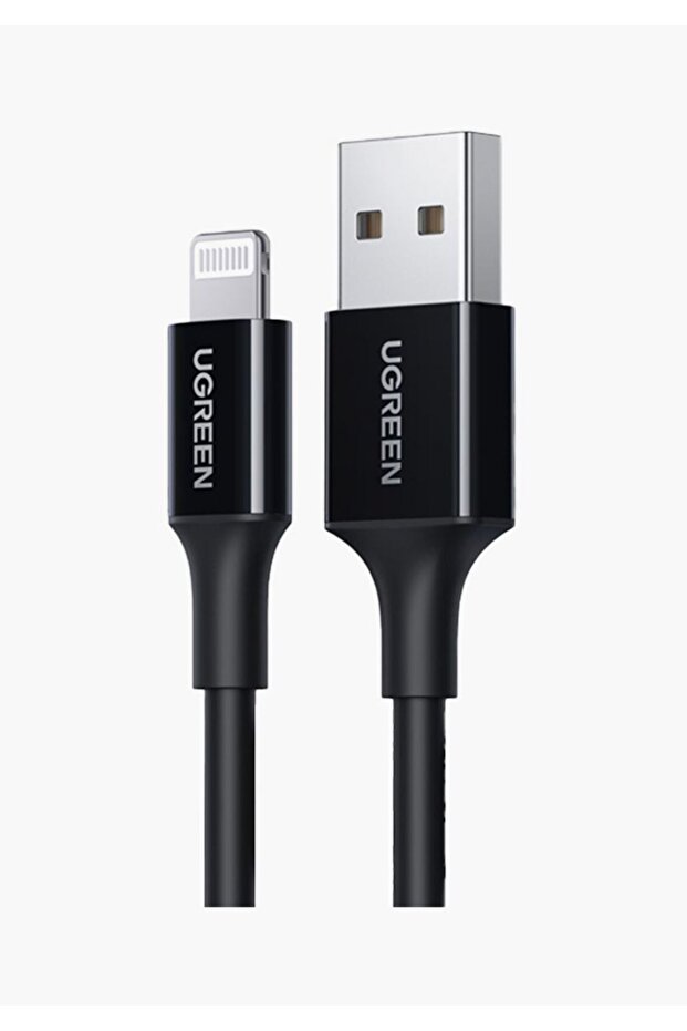 Ugreen كابل شحن USB إلى Lightning بطول 1 متر للآيفون - أسود