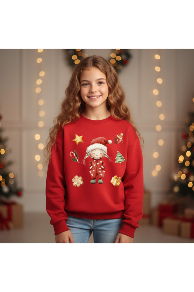 New Year's Themed Girl's Sweatshirt