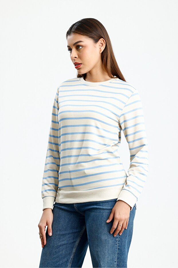 سترة رياضية أساسية ذات ياقة دائرية - 1