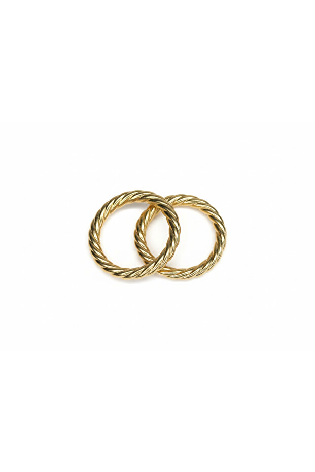 Patterned Spring Metal Ring, Bag Accessory (Inner Diameter 3cm), 1 Set (2 Pieces)