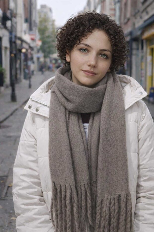 شال ناعم بلون واحد - 1