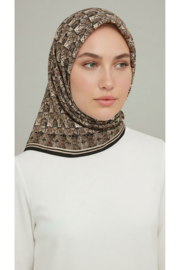 وشاح من الرايون بنمط هندسي - إكرو - 2