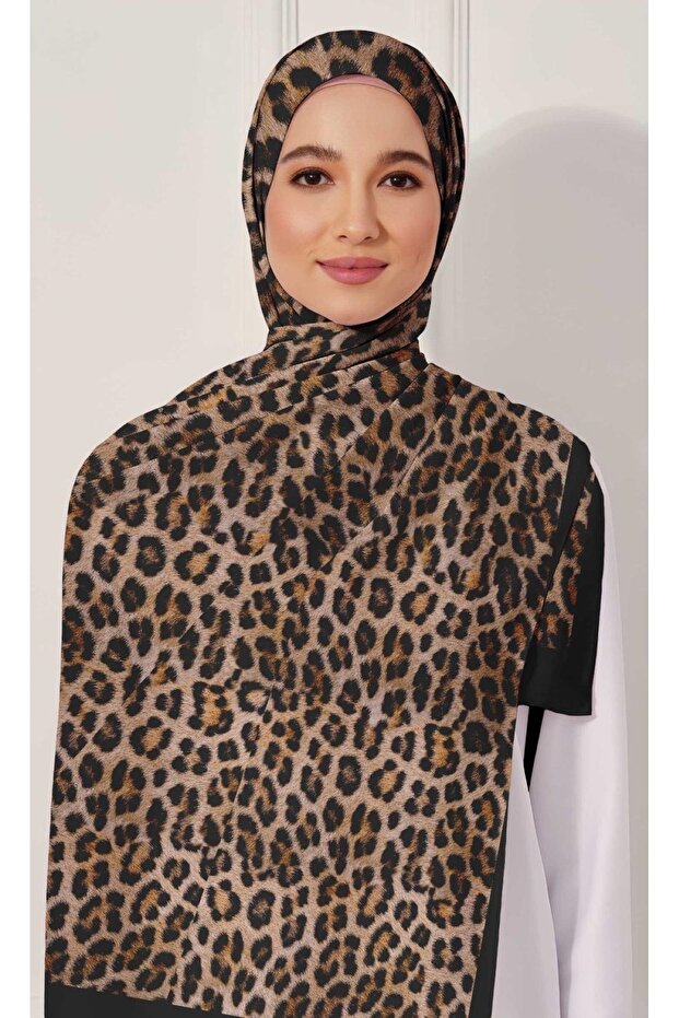 Soft Natural Cotton Shawl-70 X 190 -06098 Black-Mustard