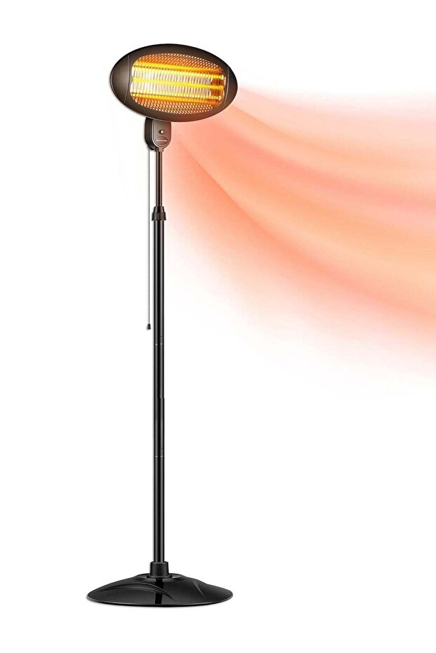 Electric Patio Heater Quartz Garden Heater Waterproof Outdoor Free Standing